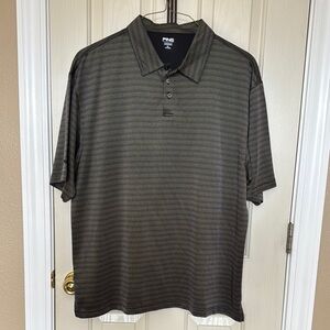 PING Men's Black Striped POLO